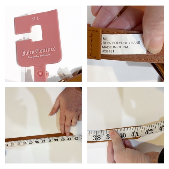 NWT Juicy Couture Cognac Belted Saddle Bag/Fanny Pack, Sz Med/Lg - Picture 13 of 15